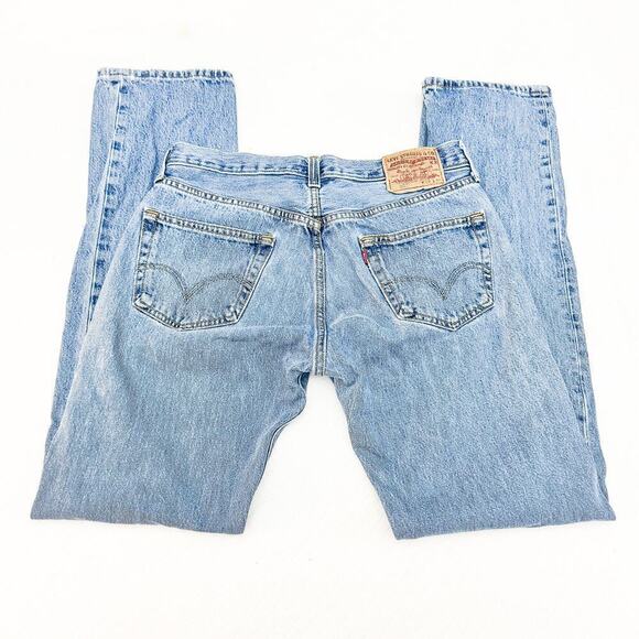 Levi's Light Blue Straight Leg Jeans - Picture 5 of 7